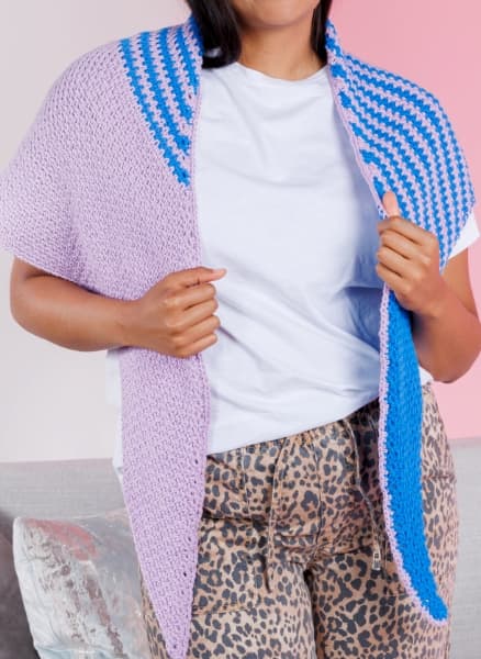 Red Heart Split the Balance Crochet Shawl Pattern