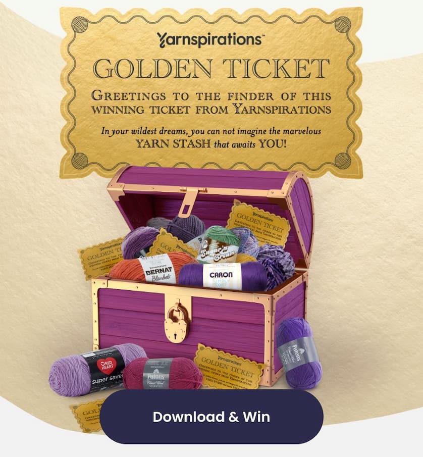 Find the Golden Ticket & Win $200 in Yarn!