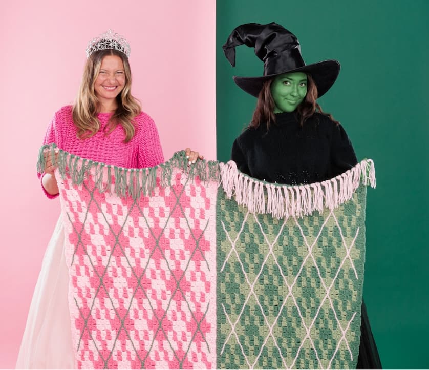 Red Heart Because I Knew You Crochet Blanket Pattern