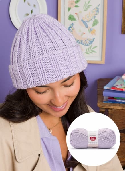 Free Red Heart Heart-Warmer Knit Hat Pattern