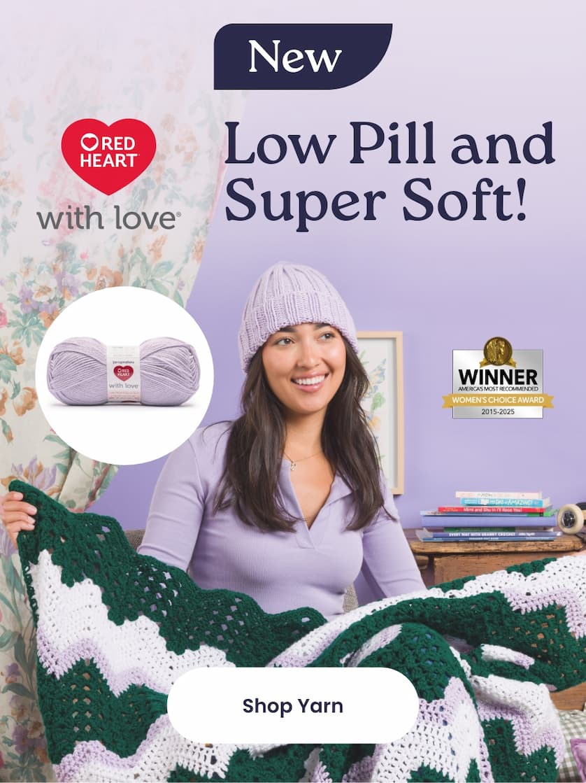 Red Heart With Love Low Pill Yarn (100g/3.5oz)