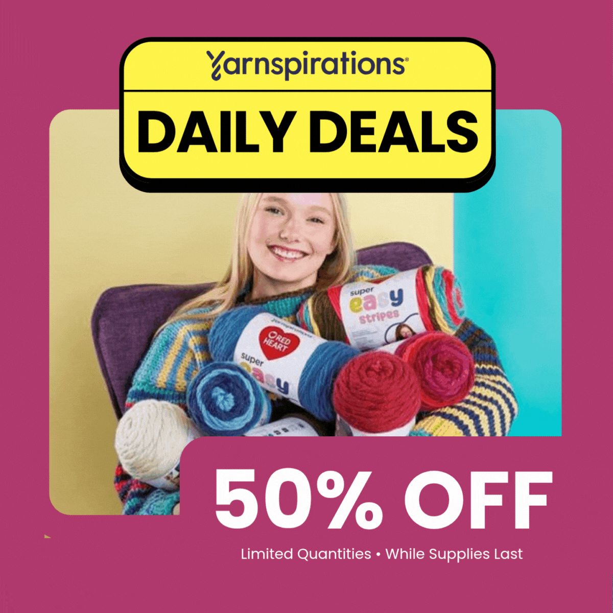 50% Off Red Heart Super Easy & Red Heart Soft