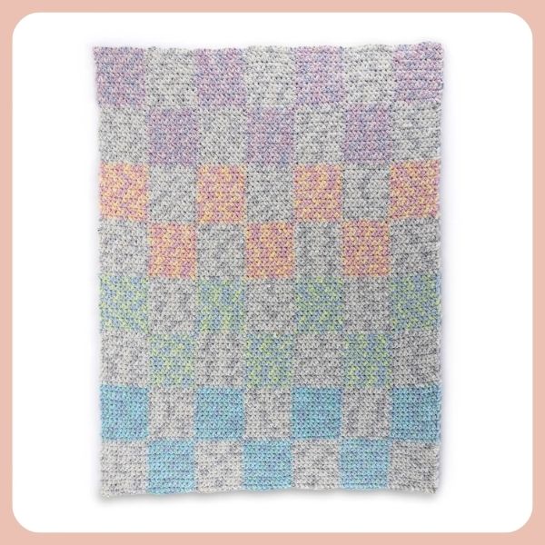 Crochet Checkerboard Toddler Blanket Pattern