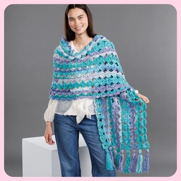 Crochet Diamond Shawl Pattern