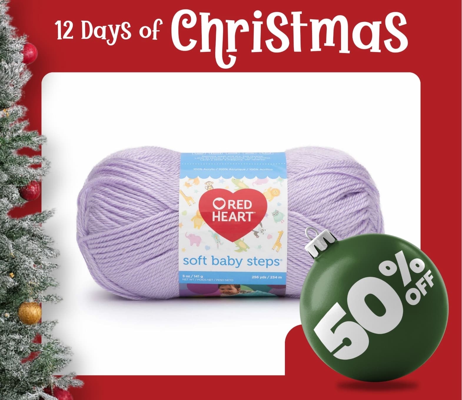 12 days of Christmas - Day 5: Red Heart Soft Baby Steps