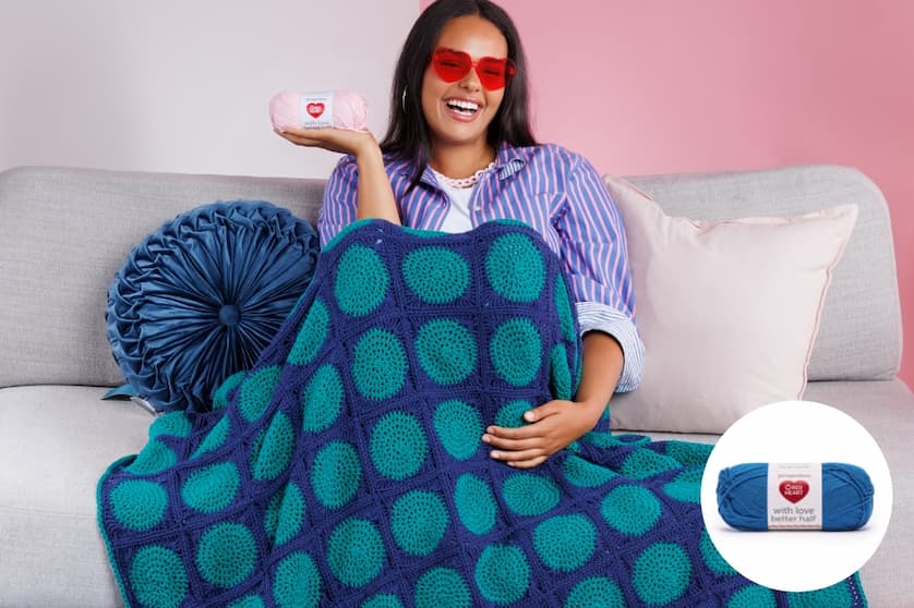 Free Dotted Duet Crochet Blanket Pattern
