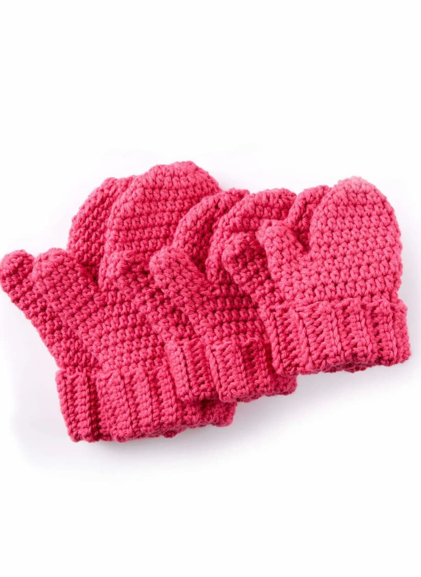Free Hands Full Crochet Mittens Pattern