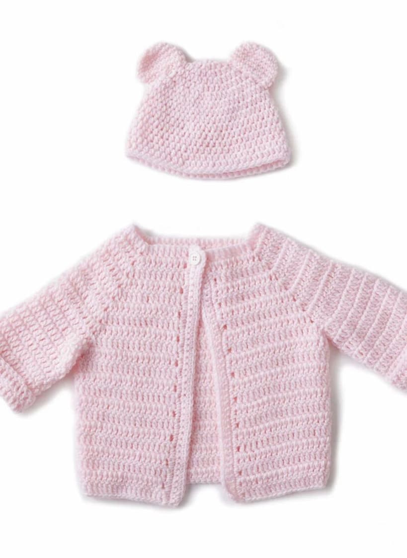 Free Crochet Baby Jacket Set Pattern