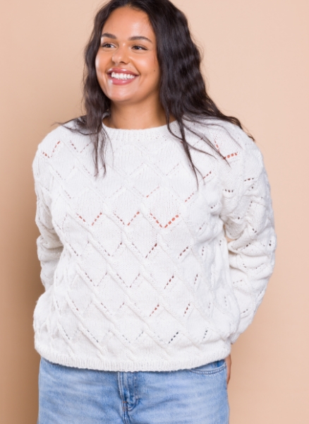 Free Nicole's Trellis Cables Knit Pullover Pattern