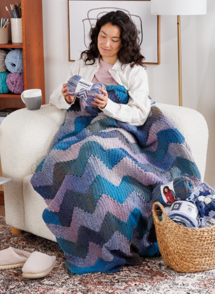 Free Join As You Zig Zag Crochet Blanket Pattern