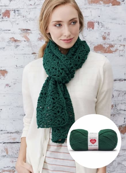 Free Crochet Pistachio Lace Scarf Pattern