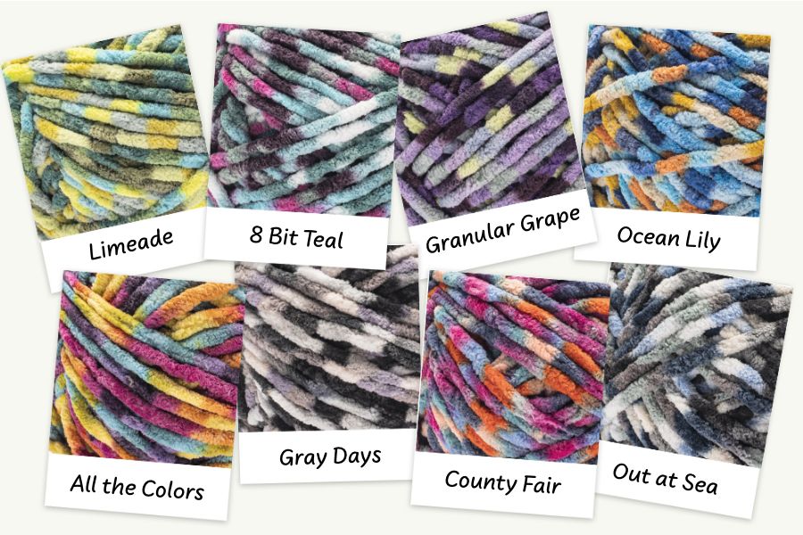 8 NEW Shades - Bernat Blanket Pixel