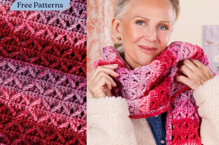 XOXO Crochet Scarf Pattern