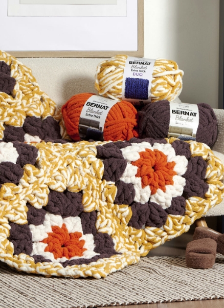 Gigantic-Granny Crochet Blanket or Rug