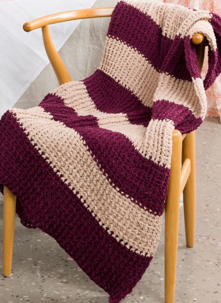 Free Deep Ridge Crochet Blanket Pattern