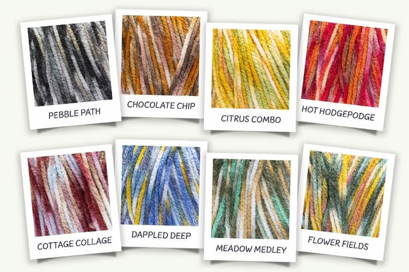 New dye effect, that gives you a new color in every stitch.