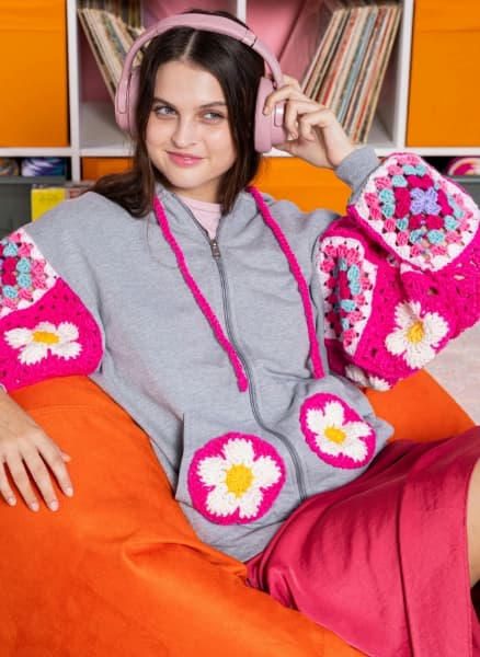 Free Crochet Upcycled Hoodie Pattern