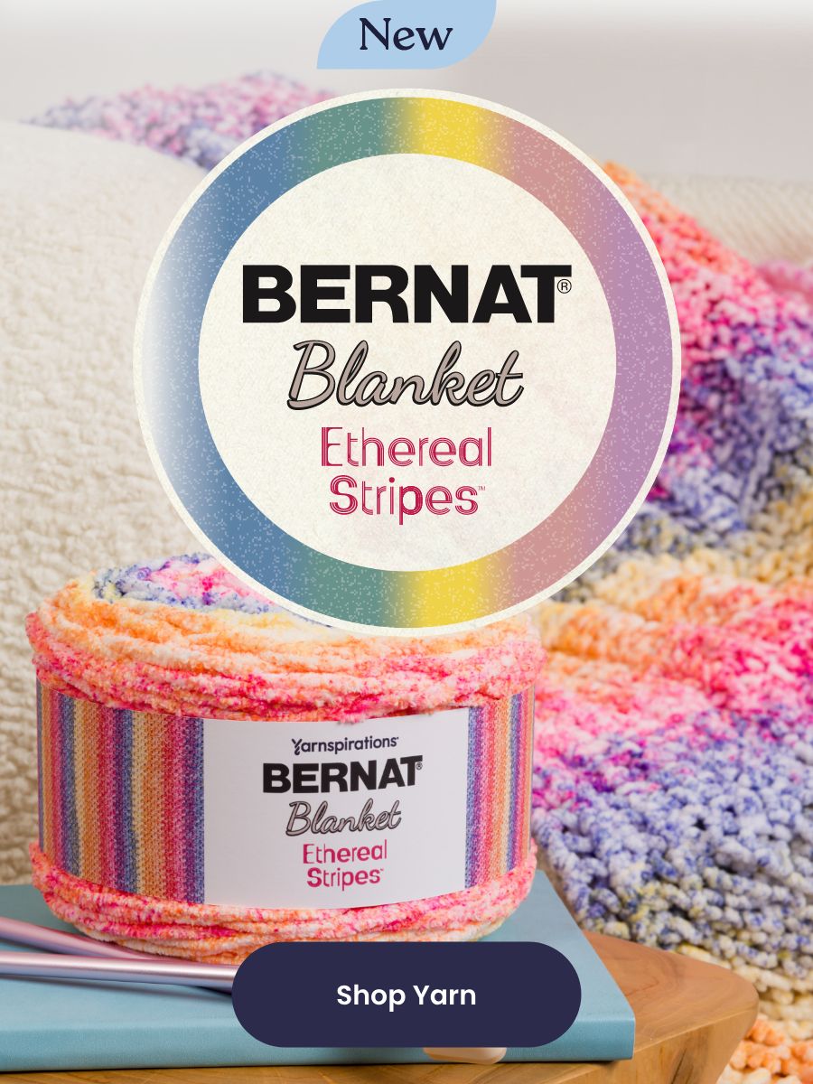 New Bernat Blanket Ethereal Stripes