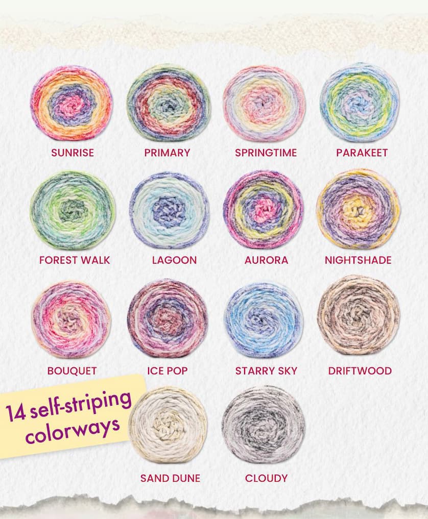 14 self-striping new shades!