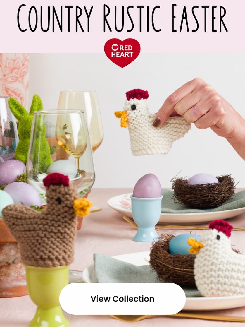 Free Red Heart Country Rustic Easter Pattern Roundup