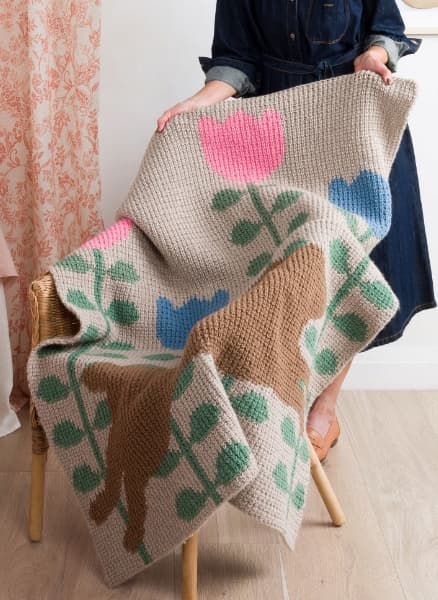 Free Leaping into Spring Crochet Blanket Pattern