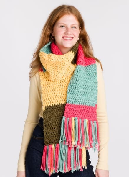 Free Super Beginner Crochet Scarf Pattern