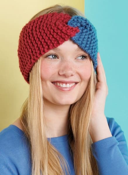 Free Knit Duo Twist Headband Pattern