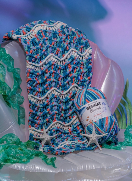 Free Rippling Reef Crochet Blanket Pattern