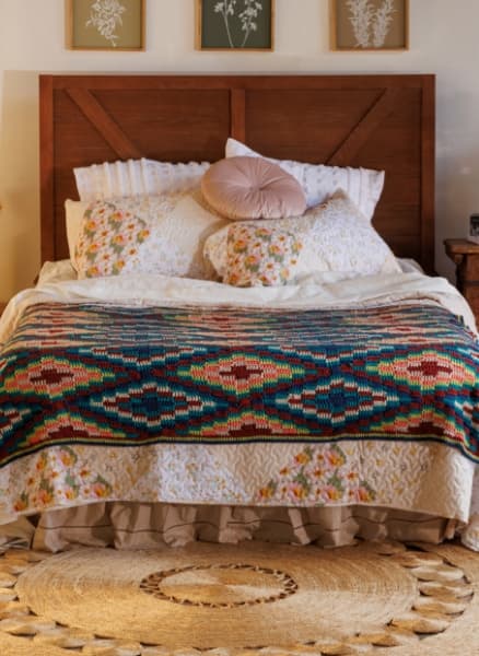 Free Diamond Dancer Crochet Blanket Pattern