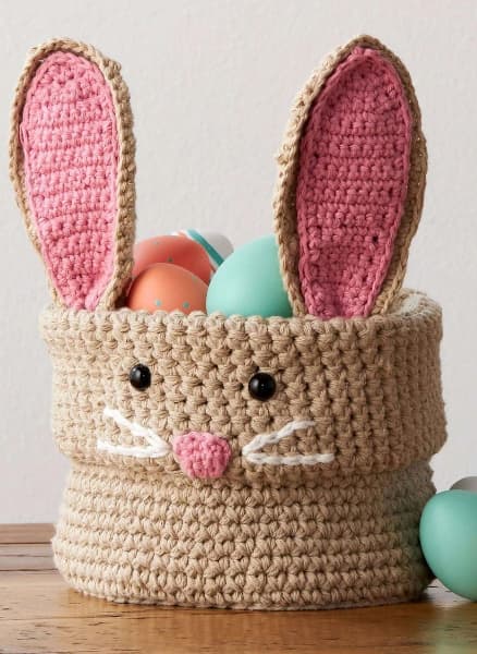 Free Crochet Bunny Basket Pattern