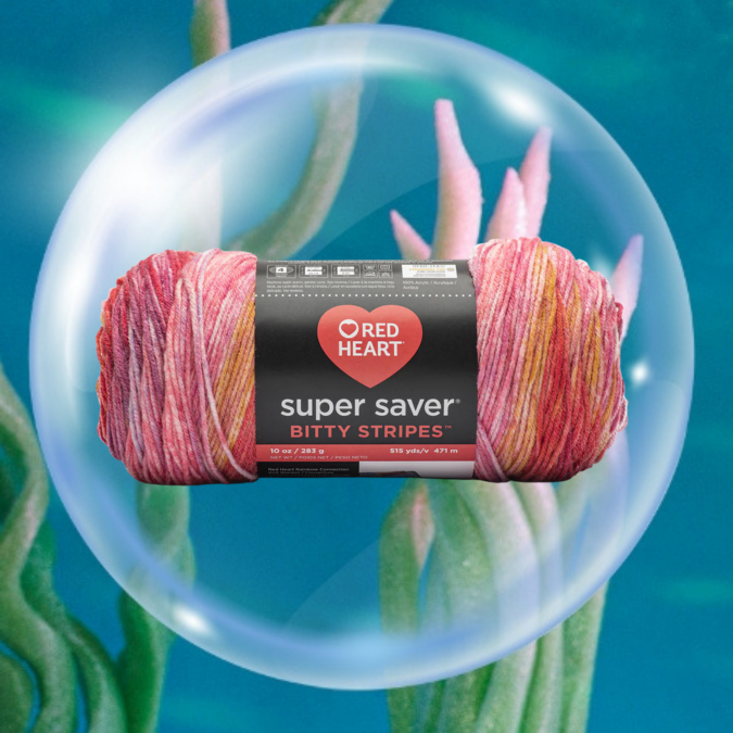Red Heart Super Saver Bitty Stripes Yarn