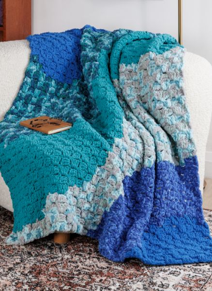 Free Do The Wave C2C Crochet Blanket Pattern