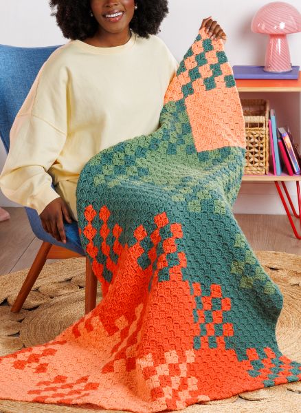 Free C2C Patchwork Crochet Blanket Pattern