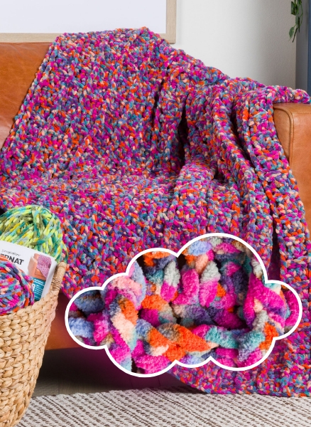 Free Pixel Prism Crochet Waffle Stitch Throw Pattern