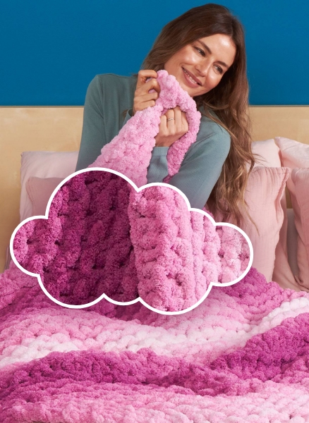 Free Knit on the Bias Blanket Pattern