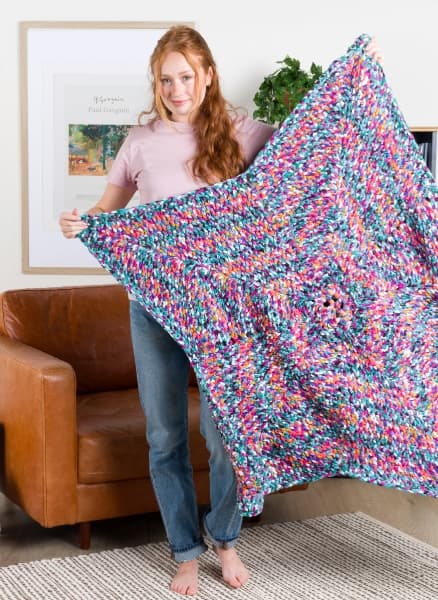 Free Stripy Star Crochet Blanket Pattern