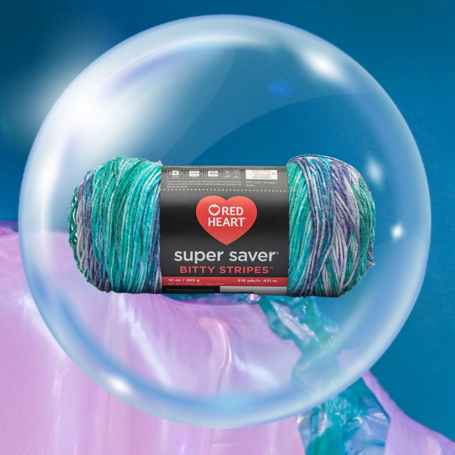 Red Heart Super Saver Bitty Stripes Yarn