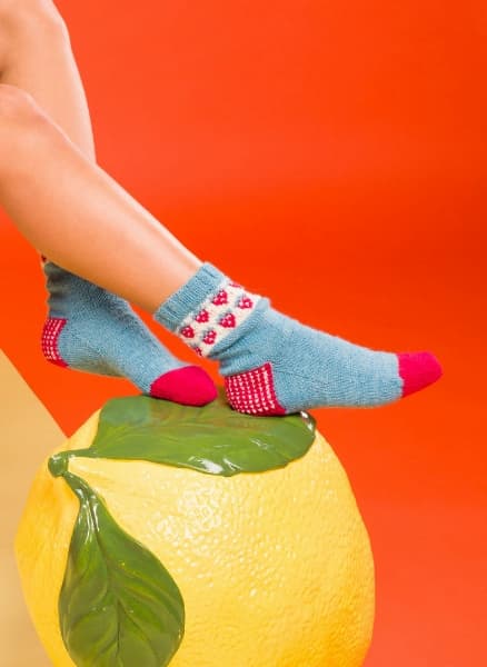 Strawberry Patch Knit Socks Pattern