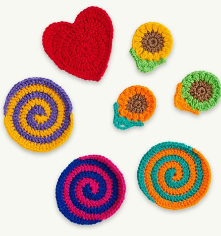 Free Fun Crochet Applique Collection Pattern