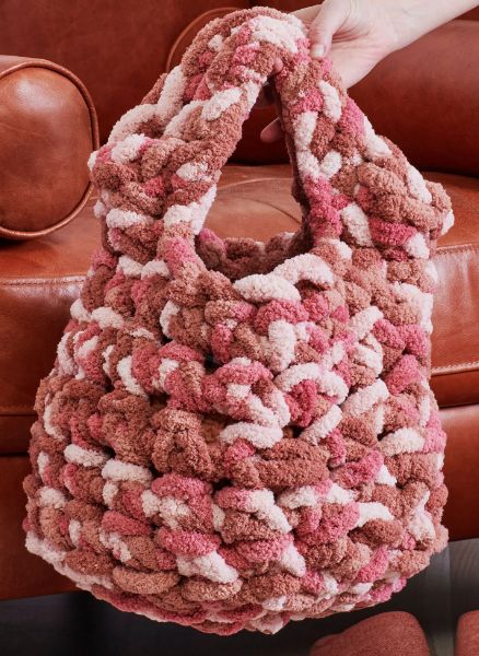 Free Finger Crochet Basket Bag Pattern