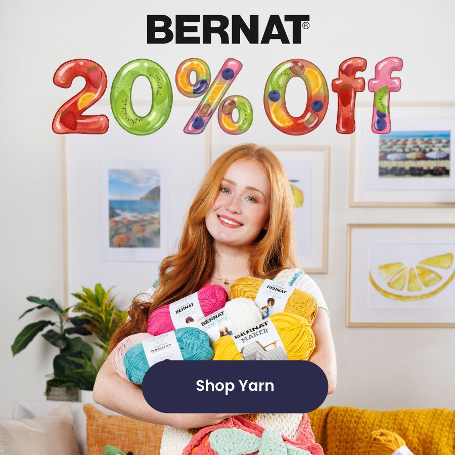 20% Off Bernat Yarn