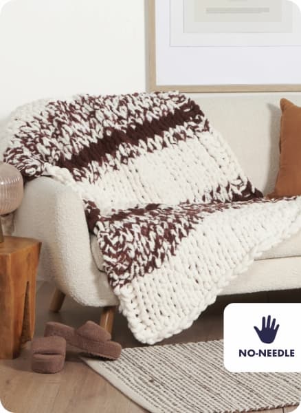 Free Simple Striping Table Knit Blanket Pattern