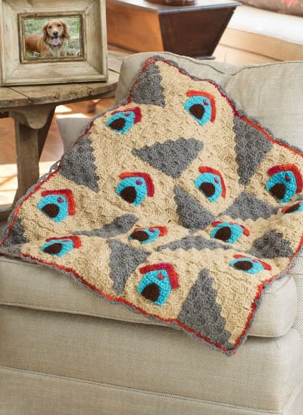 Free Crochet a Dog's Home Throw Pattern
