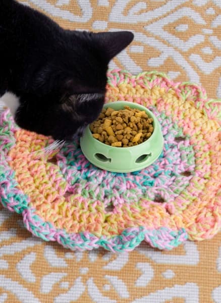 Free Crochet Pet Dish Doily Pattern