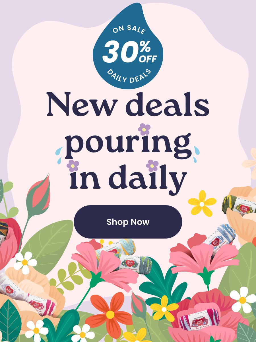 April Showers - Day 1 - Red Heart All In One Flower Power