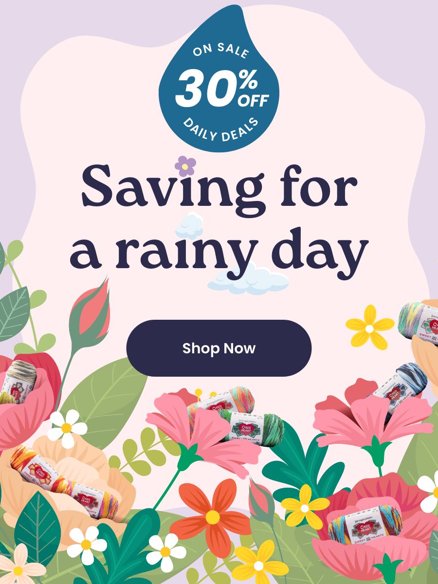 April Showers - Day 1 - Red Heart All In One Flower Power