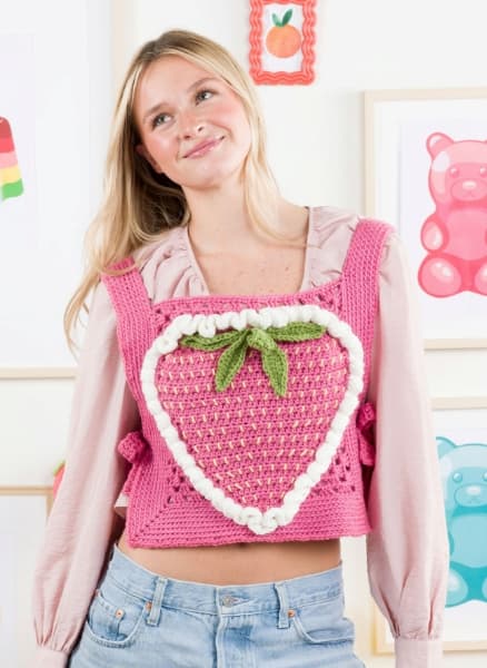 Free Sweet Berry Crochet Tabard Vest Pattern