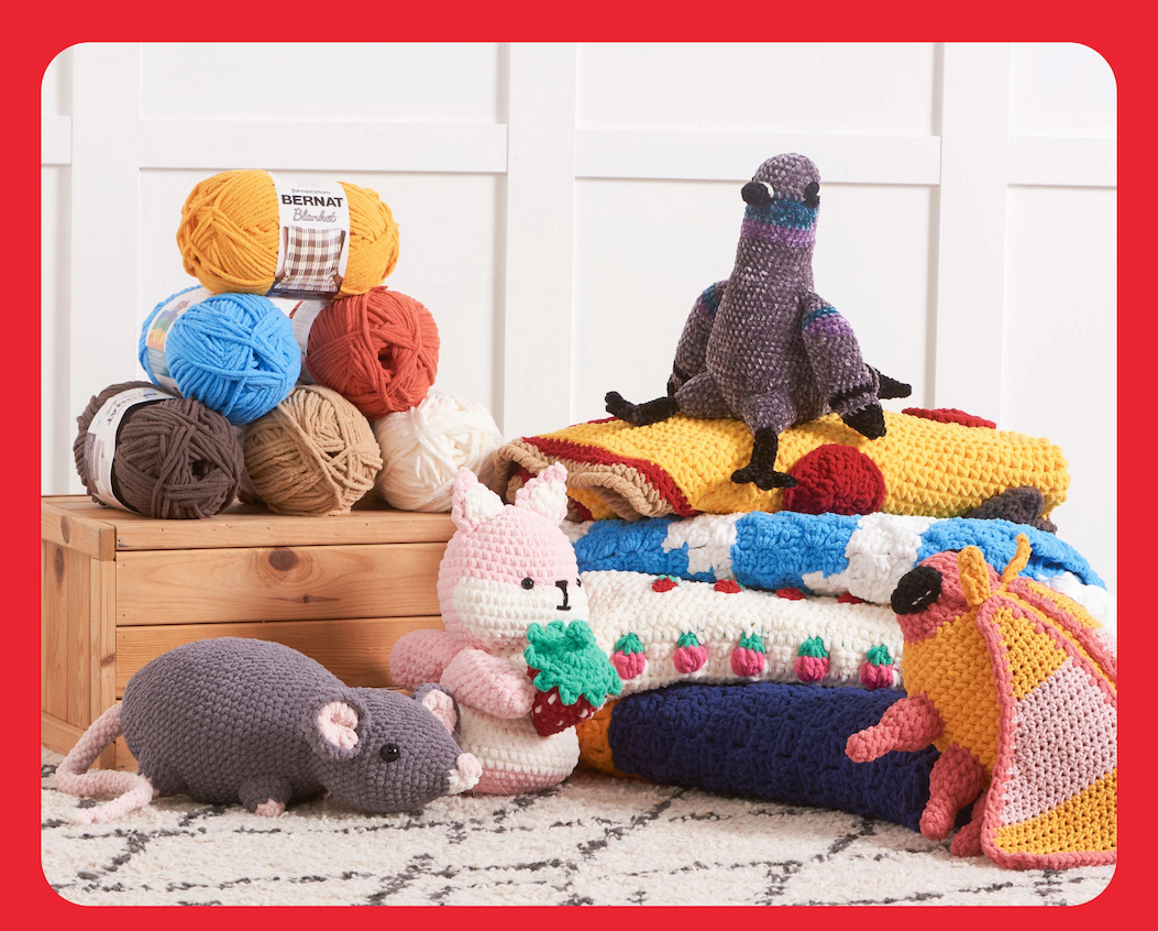 Save 50% off Bernat Blanket yarn. Today only.