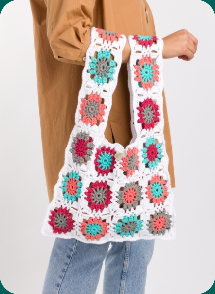 Free Lily Crochet Radiant Motifs Tote Bag Pattern