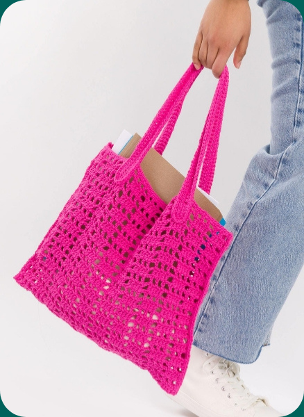 Free Lily Fresh Mesh Crochet Tote Bag Pattern